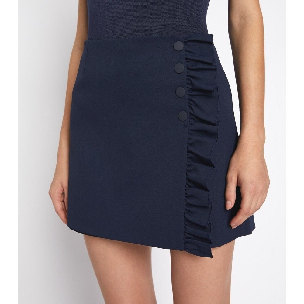 Tory Burch Sport Navy Tech Weill Golf Skort A-Line Ruffle Snap Button Size Small